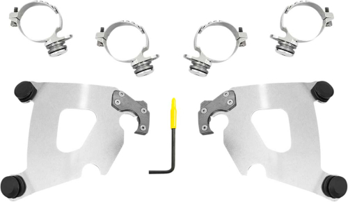 Memphis Shades - Memphis Shades Trigger-Lock Mount Kit for Cafe Fairing - Polished - MEK2058