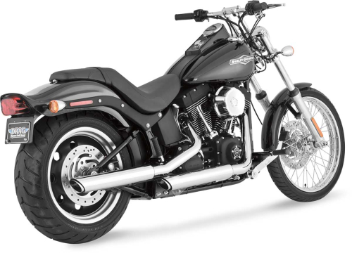 Vance & Hines - Vance & Hines Twin Slash 3in. Slip-On Mufflers - Chrome - 16835