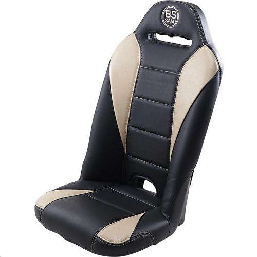 BS Sand - BS Sand Front Bucket Seat with Pocket - Black and Tan - ROXTANPOC