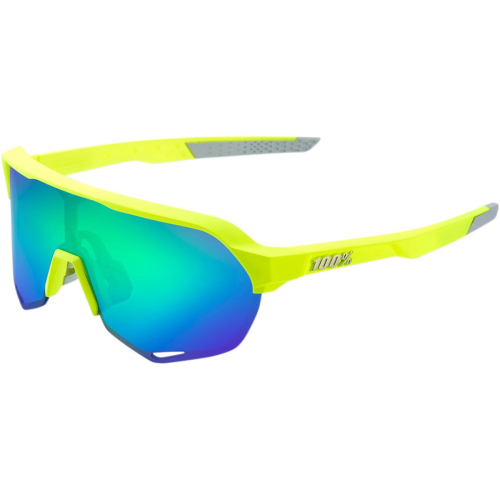100% - 100% Type-S2 Sunglasses - 61003-004-45 - Yellow/Green Mirror Lens