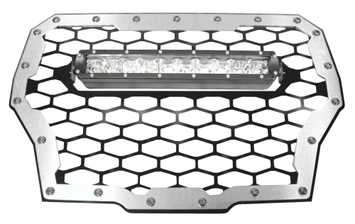 ModQuad - ModQuad Front Grill with 10in. Light Bar - Black - RZR-FGLS-T-BLK