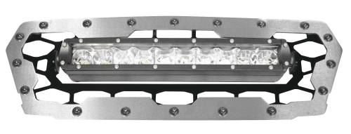 ModQuad - ModQuad Front Grill with 10in. Light Bar - Black/Aluminum - GEN-FGLS