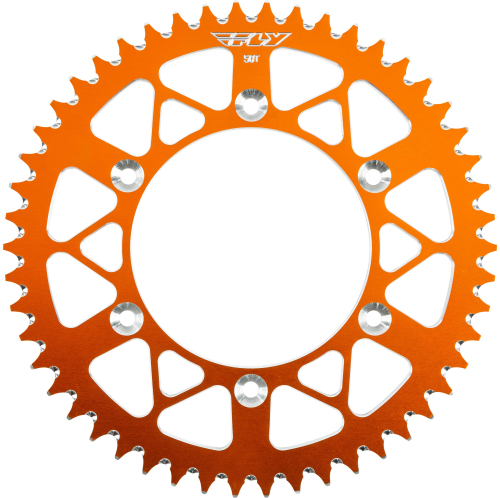 Fly Racing - Fly Racing Aluminum Rear Sprocket - Orange - 50T - 316-50 ORG