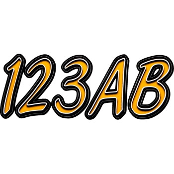 Hardline - Hardline Series 400 Watercraft I.D. Kit - Orange/Black - ORBKG400