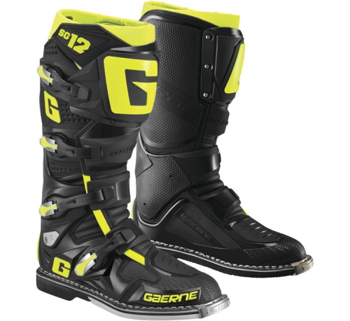 Gaerne - Gaerne SG-12 Boots - 2174-089-10.5 - Black/Flo Yellow - 10.5