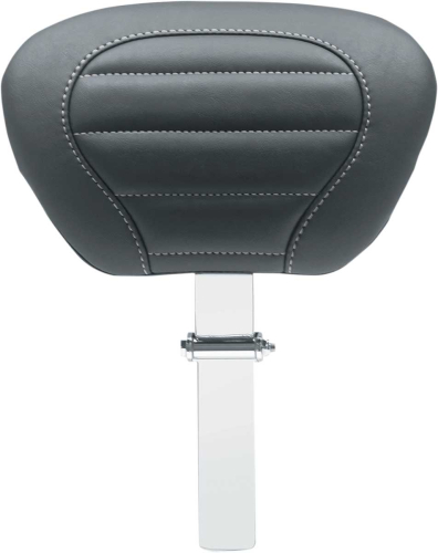 Mustang - Mustang One-Piece Deluxe Touring Removable Driver Backrest - Black/Gray - 79012GM