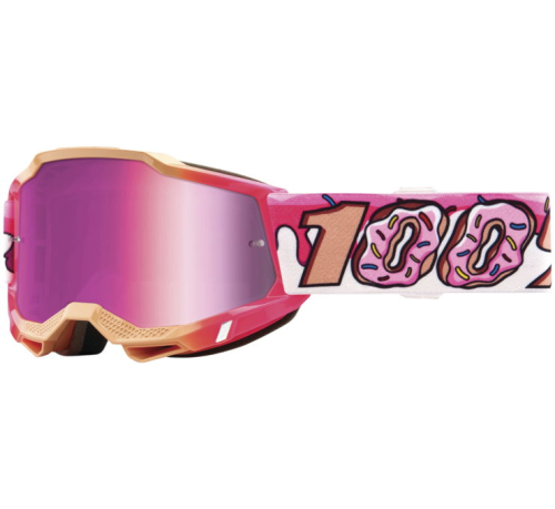 100% - 100% Accuri 2 Donut Youth Goggles - 50025-00003 - Donut/Pink/White / Pink Mirror Lens - OSFM