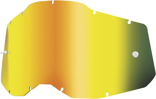 100% - 100% Replacement Lens for Adult Racecraft 2/Accuri 2/Stratus 2 Goggles - Gold Mirror - 51008-259-01