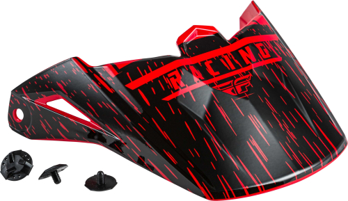 Fly Racing - Fly Racing Visor for K120 Helmets - Red/Black - YS-2X - 73-88172