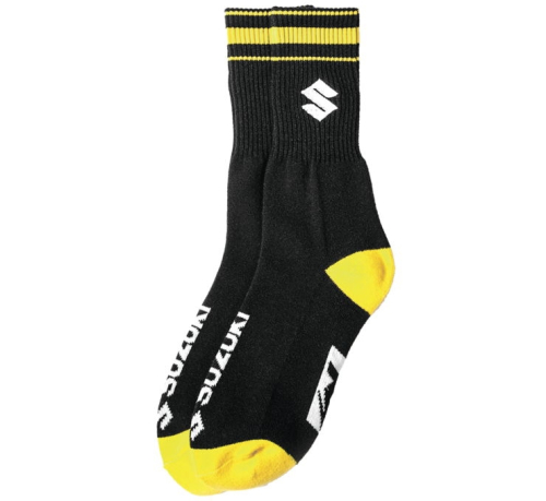 Factory Effex - Factory Effex Suzuki Crew Socks - 25-84404 - Black/Yellow - OSFM