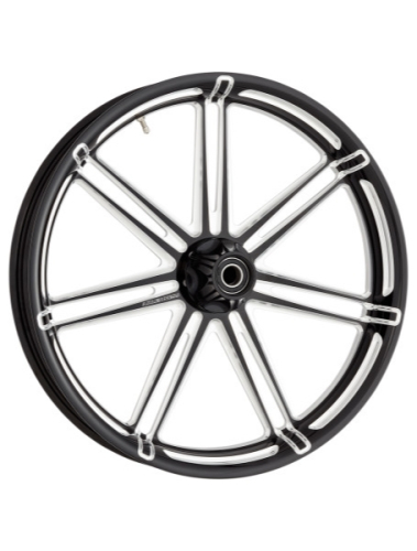 Arlen Ness - Arlen Ness Forged Billet 7 Valve Front Rims - 21in. x 3.50in. - Black - 71-523