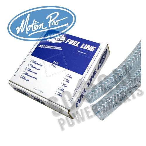 Motion Pro - Motion Pro Braided Vinyl Fuel Line - 3/16in. ID x 3/8in. OD - 12-0009