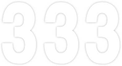 Factory Effex - Factory Effex Pro Numbers 4in. - No. 3 - White - 04-2563