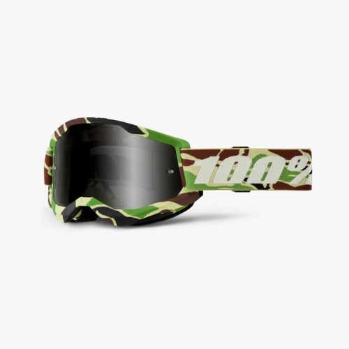 100% - 100% Strata 2 Sand War Camo Goggles - 50030-00006 - War Camo/Smoke Lens - OSFM