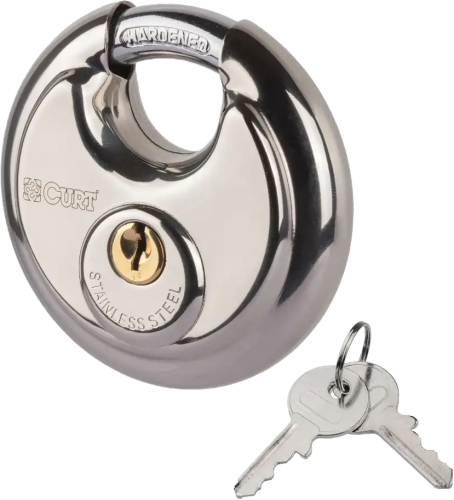 Curt - Curt Stainless Steel Round Padlock - 23084