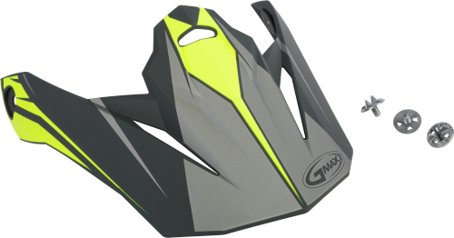 G-Max - G-Max Visor for MX-86 Revoke Helmet - Gray/Hi-Vis Yellow - G086062