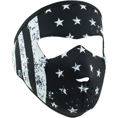 Zan Headgear - Zan Headgear Small Full Face Mask - WNFMS091 - Black and White Flag - Small