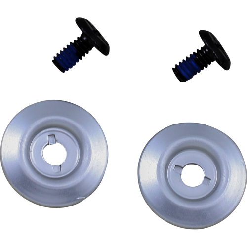 Biltwell Inc. - Biltwell Inc. Hardware Kit for Lane Splitter/Gringo S Helmets - Black Screw/Silver Baseplate - 0034-150-60