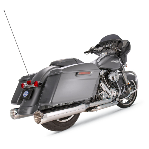 S&S Cycle - S&S Cycle MK45 4-1/2in. Performance Muffler - Chrome with Black/Machined Thruster End Caps - 550-0665