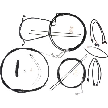 Magnum - Magnum XR Black Dot Handlebar Installation Kit - 12in-14in. - Black Fittings - 4861011