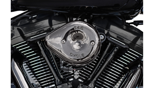 S&S Cycle - S&S Cycle Stealth Mini Teardrop Air Cleaner Cover - Lava Chrome - 170-0780