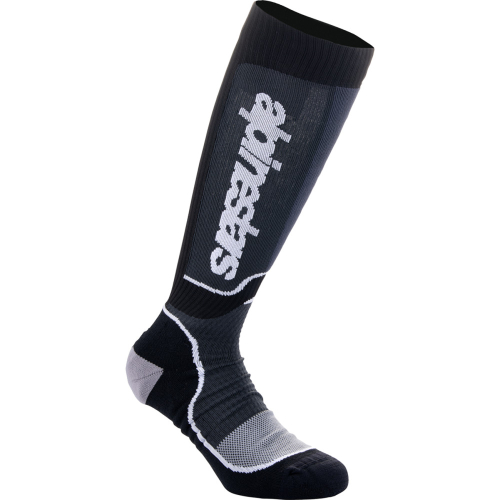 Alpinestars - Alpinestars MX Plus Youth Socks - 4742324-12-ML - Black/White - Md-Lg