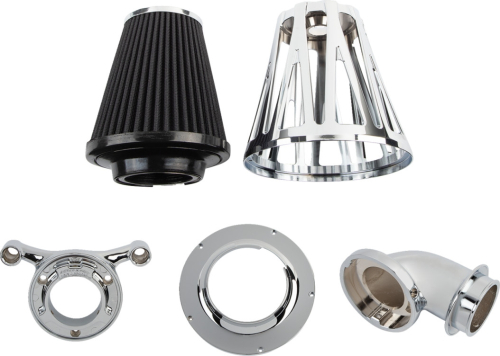 Arlen Ness - Arlen Ness Monster Sucker Air Cleaner Kit with Cover - CrossFire/Chrome - 600-089