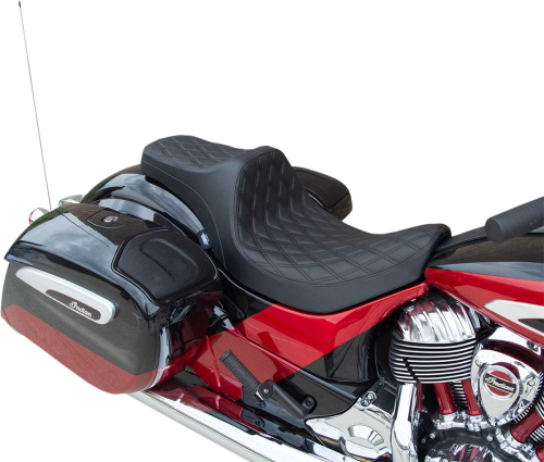 Drag Specialties - Drag Specialties Predator III Seat - Double Diamond - Black Thread - 0810-2262
