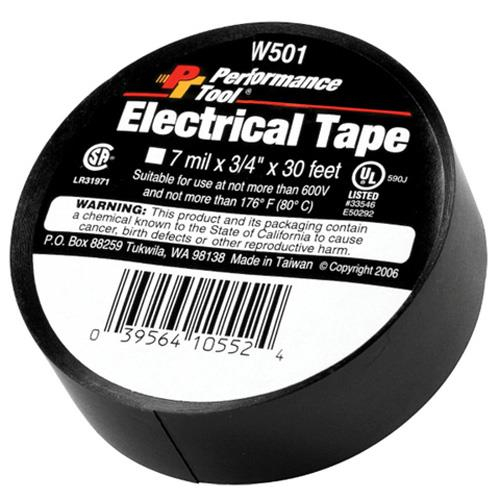 Performance Tools - Performance Tools PVC Electrical Tape - 3/4in. x 30ft. - W501