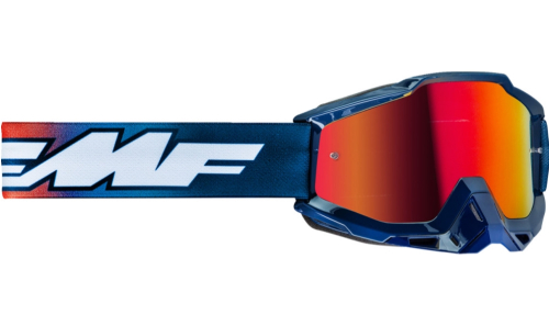 FMF Racing - FMF Racing PowerBomb Caselli Goggles - F-50037-00014 - Caselli/Blue/Orange/White / Red Mirror Lens - OSFM