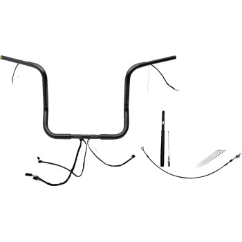 Fat Baggers, Inc. - Fat Baggers, Inc. 1-1/4in. Plug and Play EZ Install Round Top Handlebar Kit - Black - 912514-B