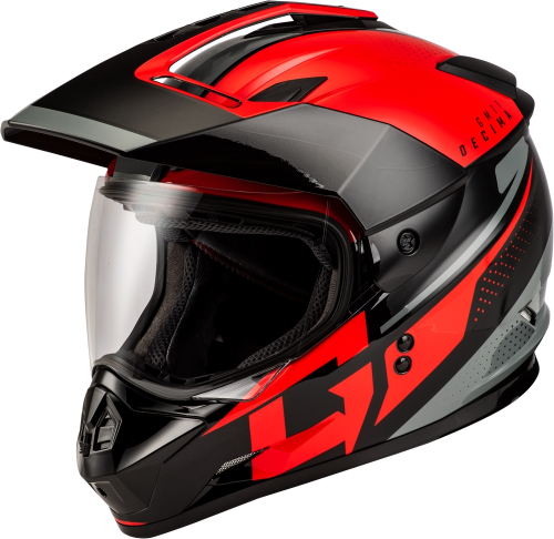 G-Max - G-Max GM-11 Decima Helmet - A11161206 - Black/Red/Gray - Large