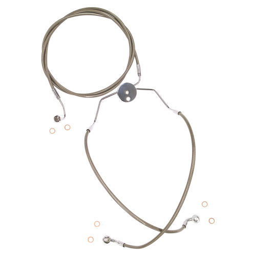 Magnum - Magnum Clear Coated XR Stainless Lower Front Brakeline Kit - SSC111200