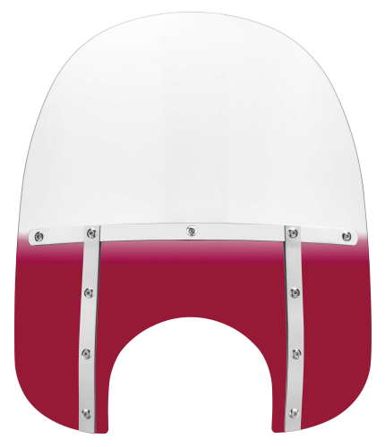 Memphis Shades - Memphis Shades Memphis Fats Windshield (9in. Cutout) - 19in. - Gradient Ruby - MEM3712