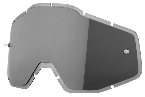 100% - 100% Replacement Injected Lens with Posts for Racecraft Plus Goggles - Silver Mirror Smoke - 51004-038-02