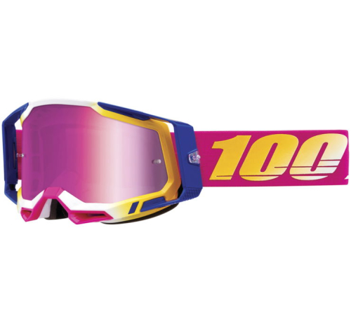 100% - 100% Racecraft 2 Mission Goggles - 50010-00012 - Mission / Pink Mirror Lens - OSFM