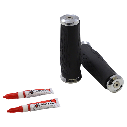 Kuryakyn - Kuryakyn Universal Hex Grips for 1in. Handlebars - Chrome - 5926