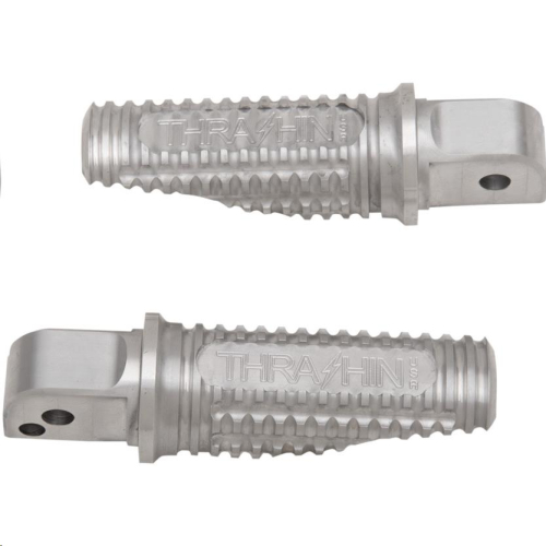 Thrashin Supply Company - Thrashin Supply Company Burnout Passenger Footpegs - Raw Aluminum - TSC-2017-0-SR