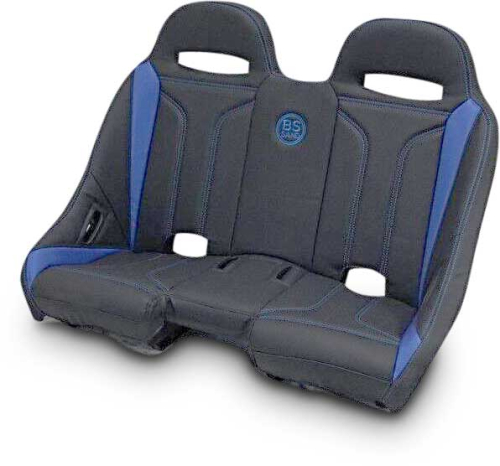 BS Sand - BS Sand Extreme Front/Rear Bench Seat - Double T - Black/Blue - EXBEBLDTX
