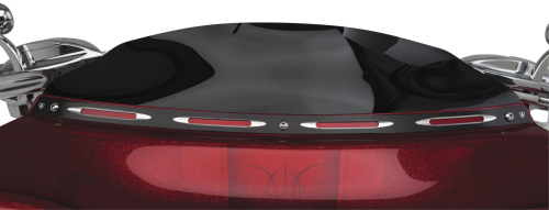 Arlen Ness - Arlen Ness Deep Cut Billet Windshield Trim - Black - 03-684