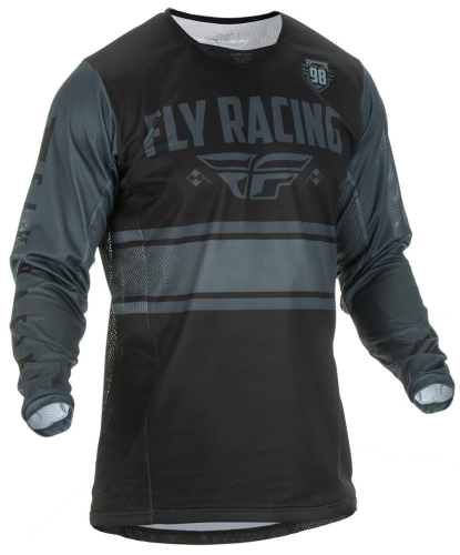 Fly Racing - Fly Racing Kinetic Mesh Era Jersey - 372-3202X - Black/Gray - 2XL