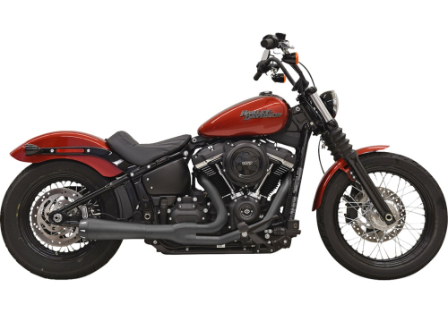 Bassani Manufacturing - Bassani Manufacturing 2-into-1 Road Rage III Exhaust System - 49-State - Black - 1S72RBE