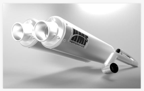 HMF Engineering - HMF Engineering Performance Series Dual Full System Exhaust - Side Mount - Brushed - Turn Down Brushed - 035556606071