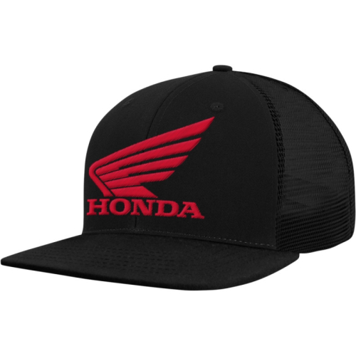 Honda Collection - Honda Collection Honda Wing Flatbill Hat - NP21A-H3170 - Black/Red - OSFM