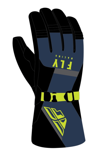 Fly Racing - Fly Racing Cascade Gloves - 363-39222X - Blue/Hi-Vis - 2XL