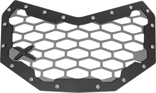 ModQuad - ModQuad Front Grill - 2 Panel - Gray/Black with Black Logo - CA-FG-X3-GBLK