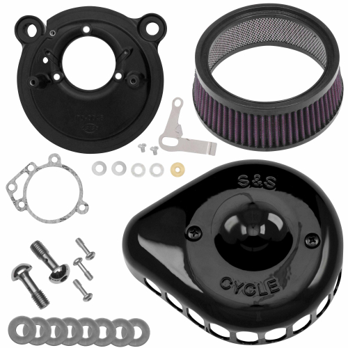 S&S Cycle - S&S Cycle Mini Teardrop Stealth Air Cleaner Kit - Gloss Black - 170-0448