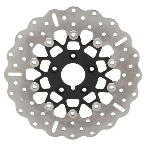 EBC - EBC 10 Button Floater Wide Band Brake Rotor - Contour - Black Chrome - FSD026CBLK