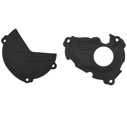 Polisport - Polisport Clutch/Ignition Cover Kit - Black - 90945
