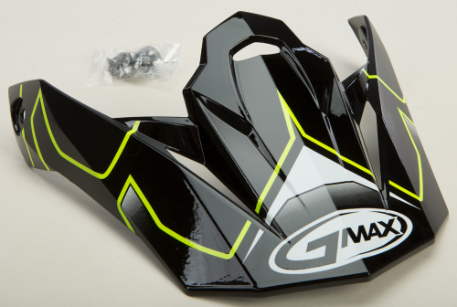 G-Max - G-Max Visor for MX86 Step Helmet - Black/Hi-Vis Yellow - G086019